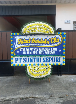 Papan Bunga Duka di Temon Wetan